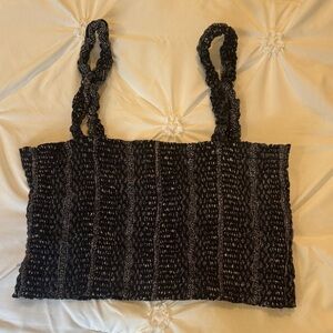 Paper Crane Black and White Knit Tank Top